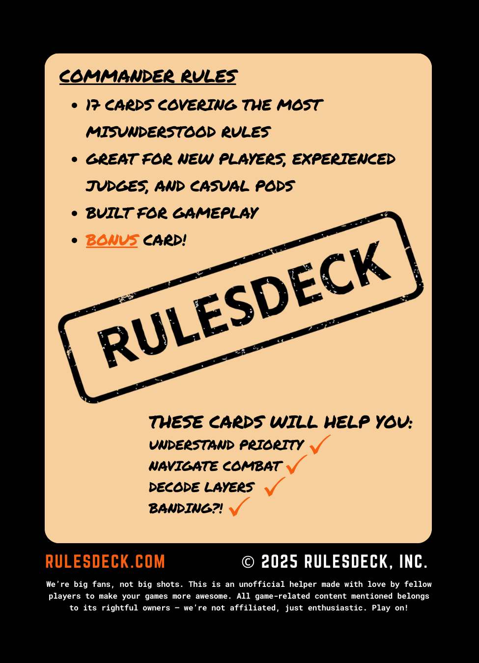 Commander RulesDeck